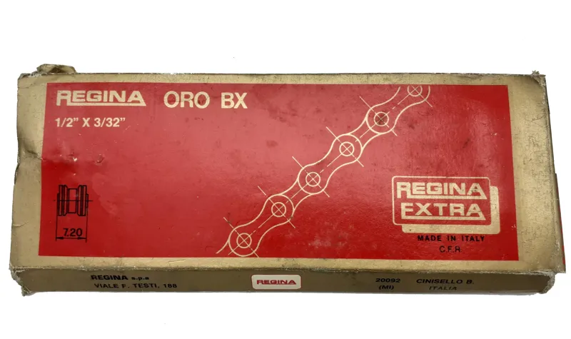 Regina Extra ORO BX 7.2mm 5/6 Speed Vinatge NOS 112 Link Chain in Black Gold Shop Soiled-3